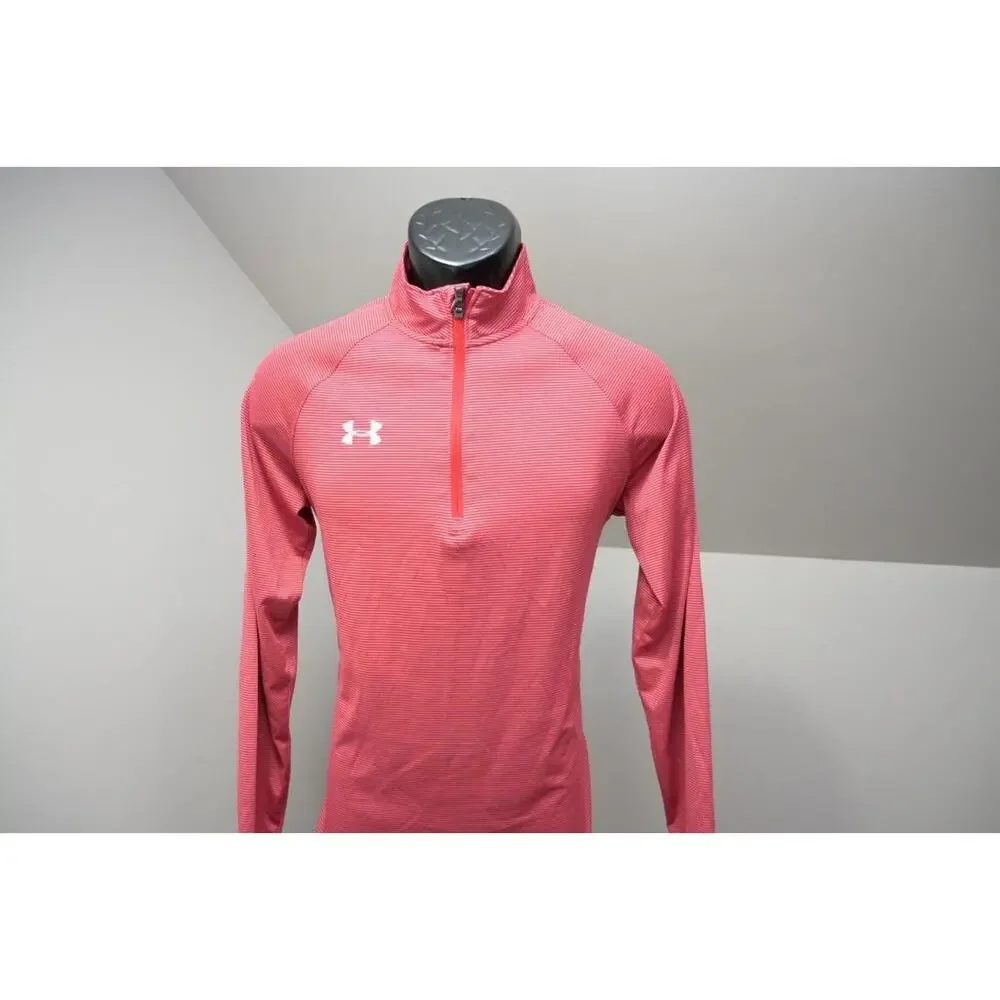 Under Armour 1/4 Zip Jacket Performance Loose Athletic‎ Striped Mens Sz Small